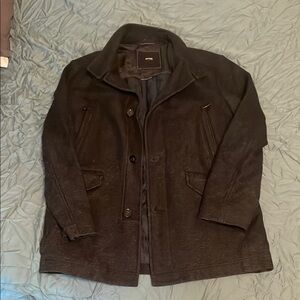 Hugo Boss Black Trench Coat Elegant Outerwear